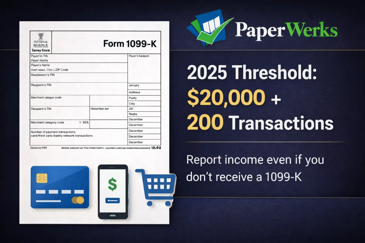 Form 1099-K Reporting Rules (Tax Year 2025): What to Know