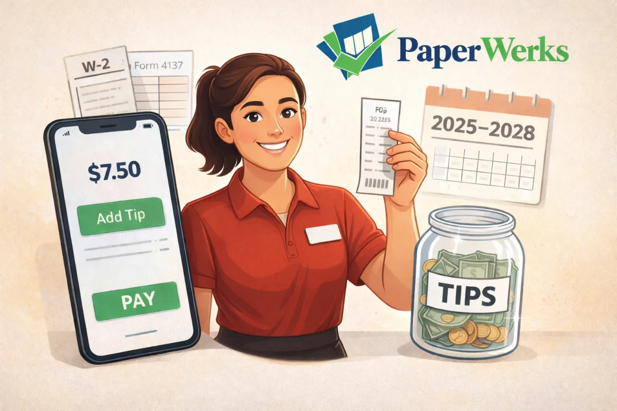 New Deduction for Qualified Tips (2025–2028): What Tipped Workers Need to Know
