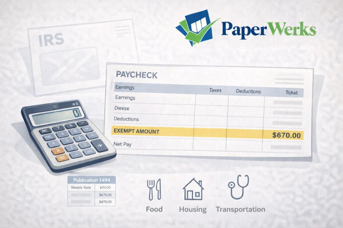 IRS Wage Levies: What Income Is Exempt (and How It’s Calculated)