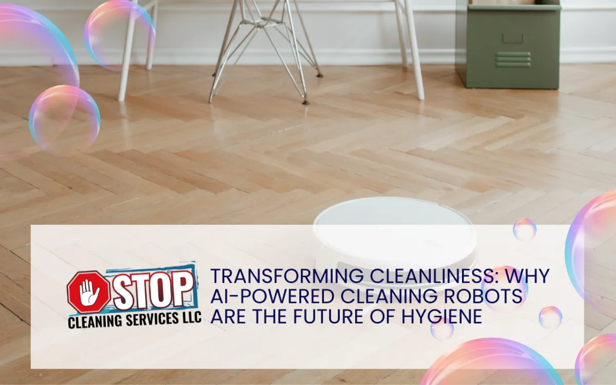AI-powered cleaning robots maintaining hygiene in a modern home environment