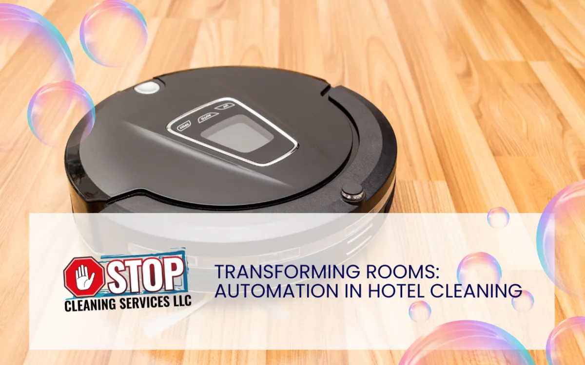 Robotic vacuum cleaning hotel room efficiently
