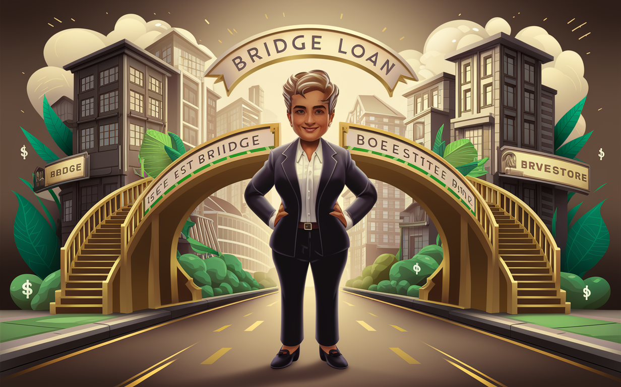 An illustration of a businessman in a suit walking down a path in a residential neighborhood, with houses and tall office buildings on either side, rendered in shades of green, black, and beige.
