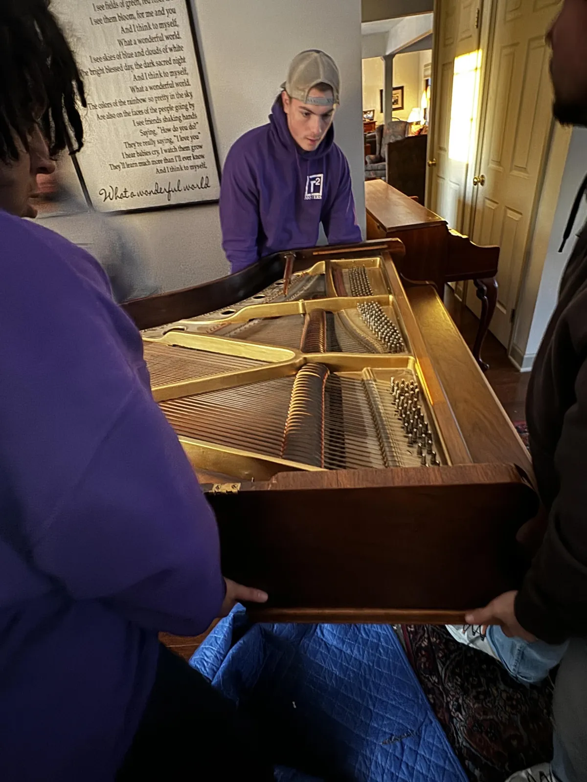 T Square the best Movers of Lincoln NE moving a grand piano