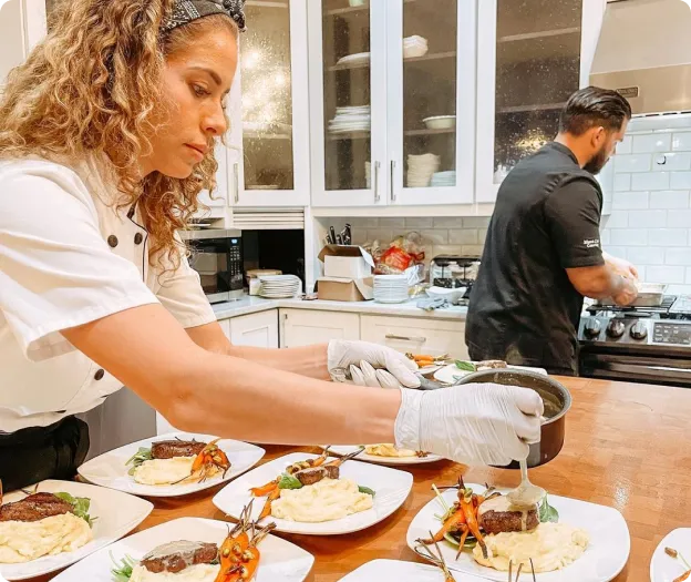 Chef in kitchen