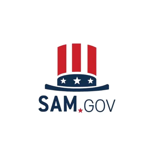 SAM.gov logo – Official U.S. government platform for federal procurement and award management.