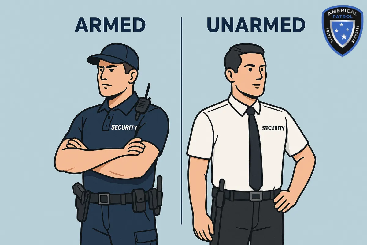 Armed vs Unarmed security guards