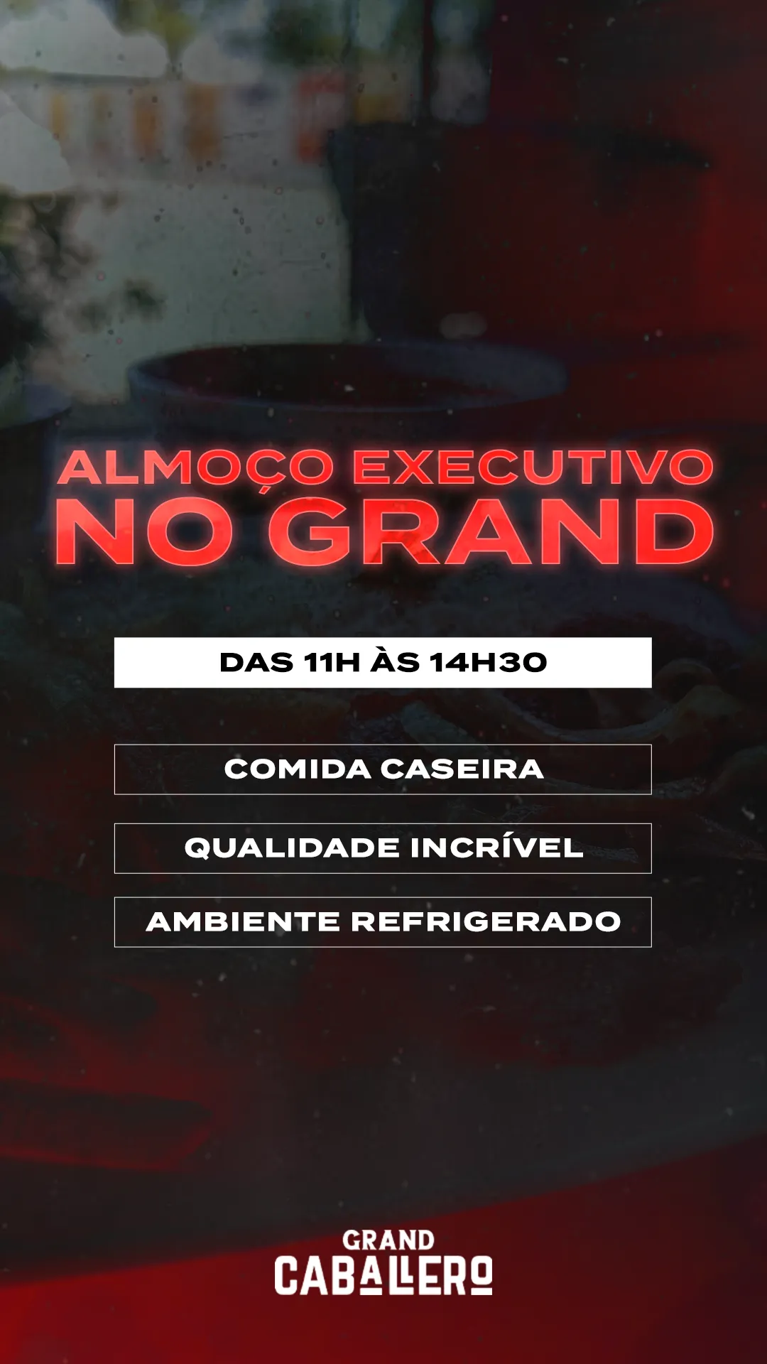 lmoço executivo sofisticado no Grand Caballero Lounge.