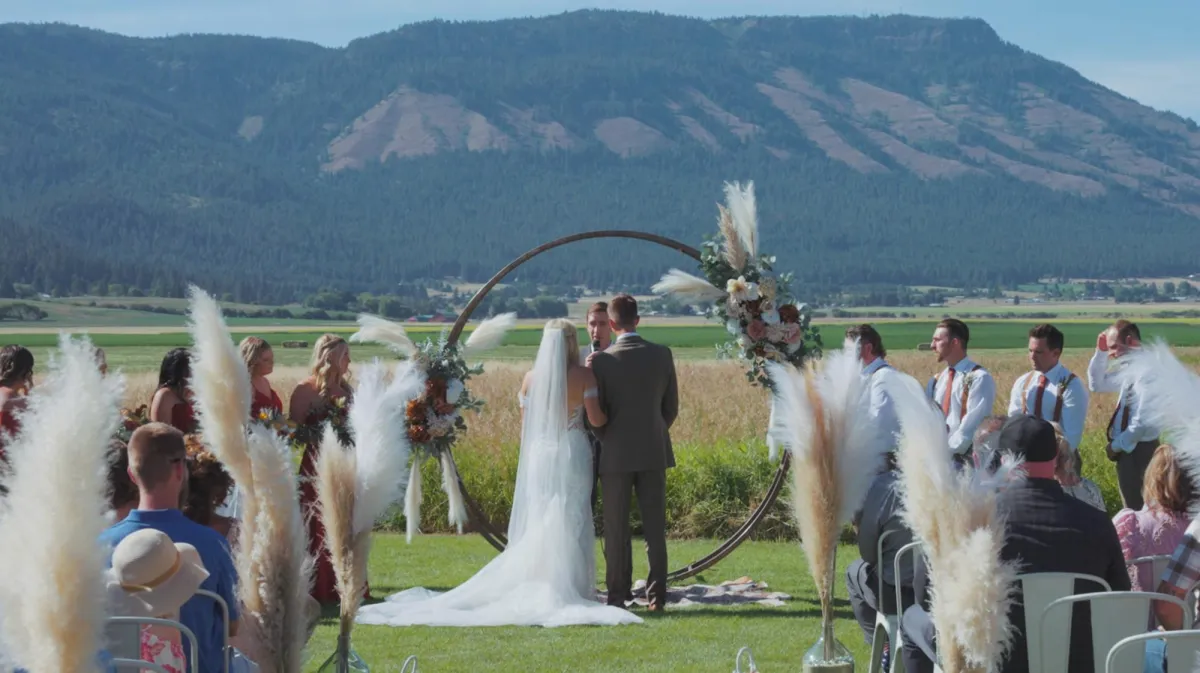 Bride and Groom during wedding ceremony