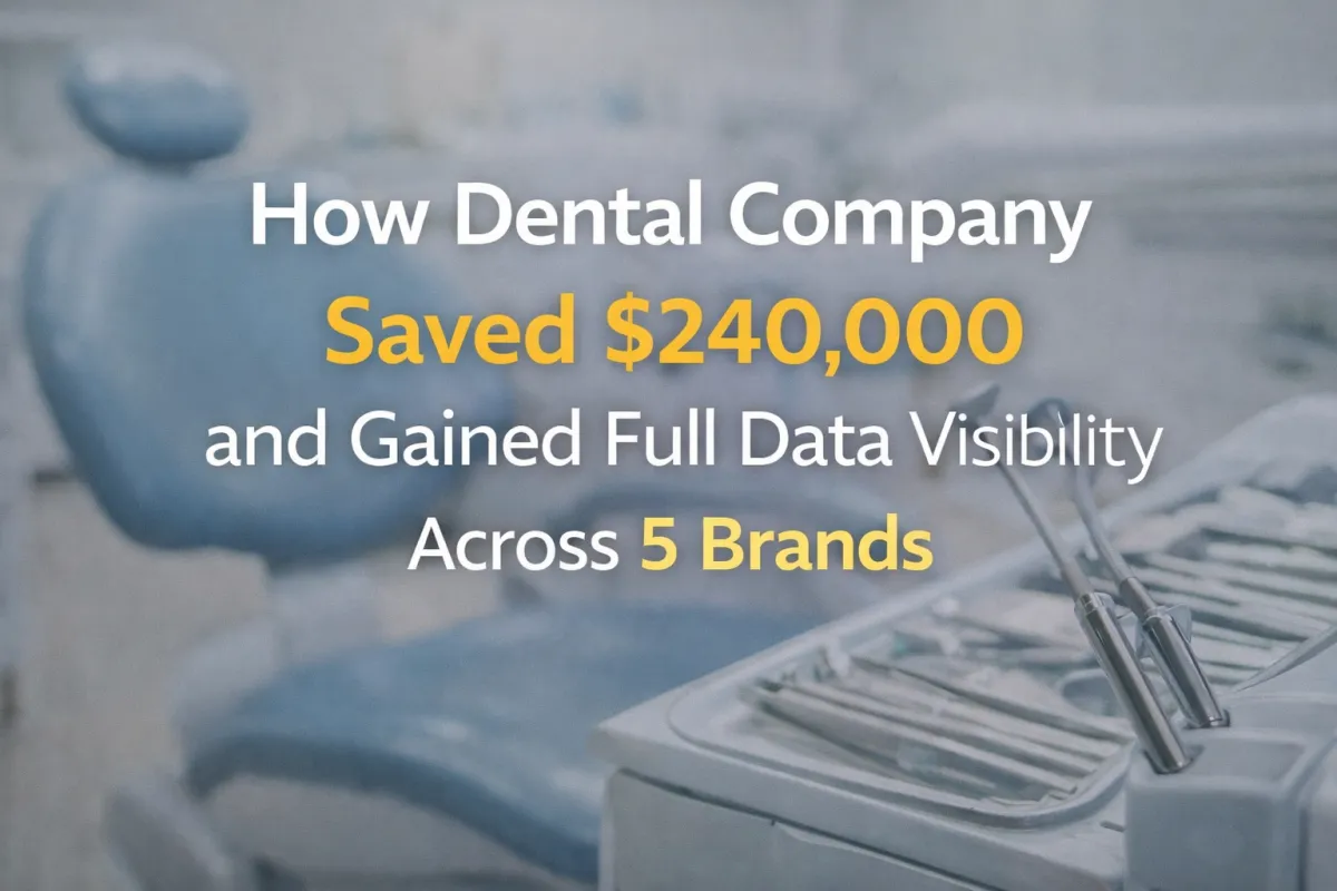 How Dental Company Saved $240,000 and Gained Full Data Visibility Across 5 Brands