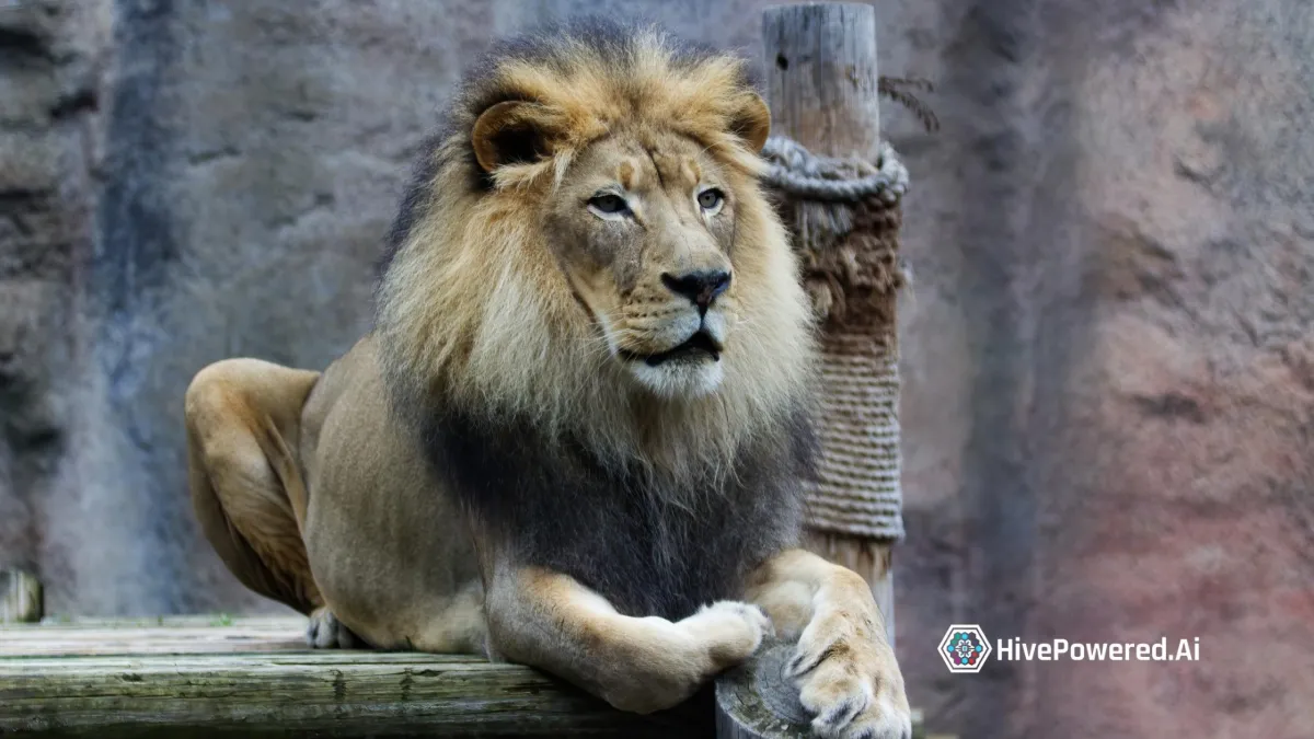 Lion in Sacramento Zoo