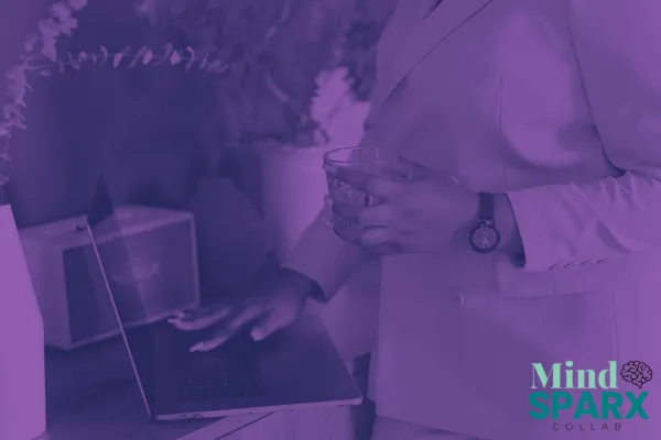 Women with laptop open