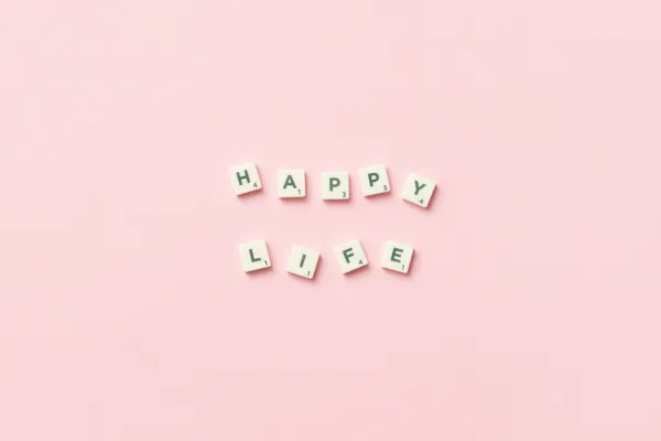 Happy Life Scrabble Tiles