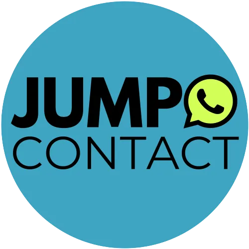 Jump Contact logo in teal blue and neon green