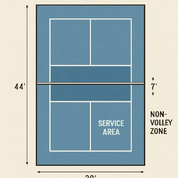 concept photo of pickleball court dimensions