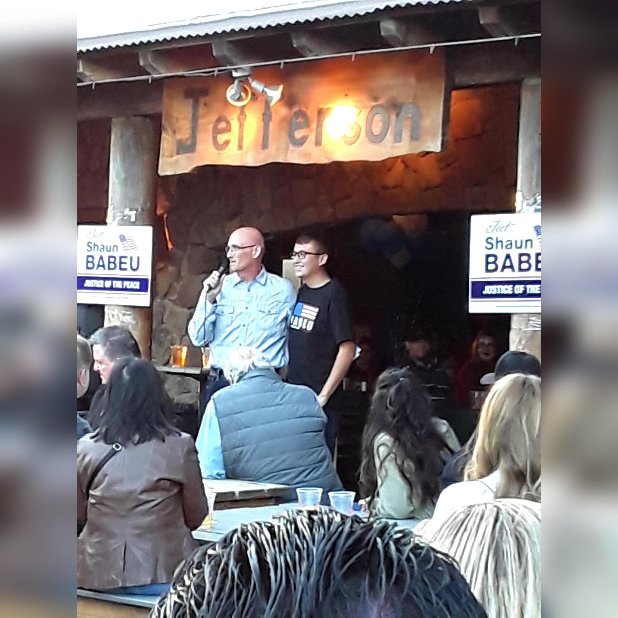 Shaun Babeu speaking to the public