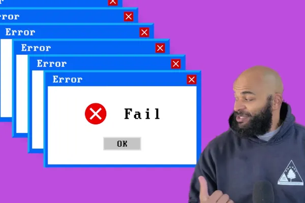 Image of error messages for blog