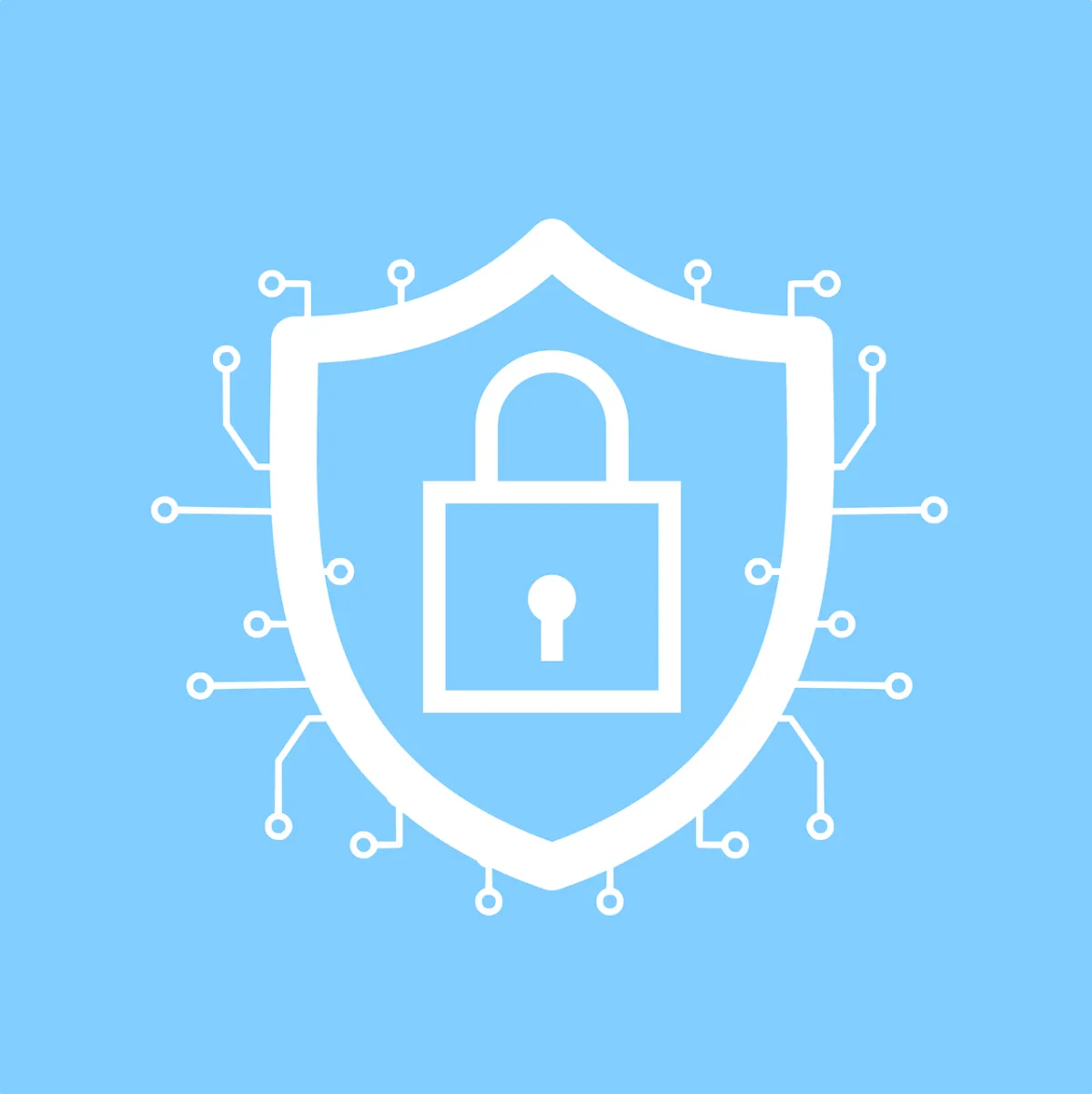 Cybersecurity lock encryption logo