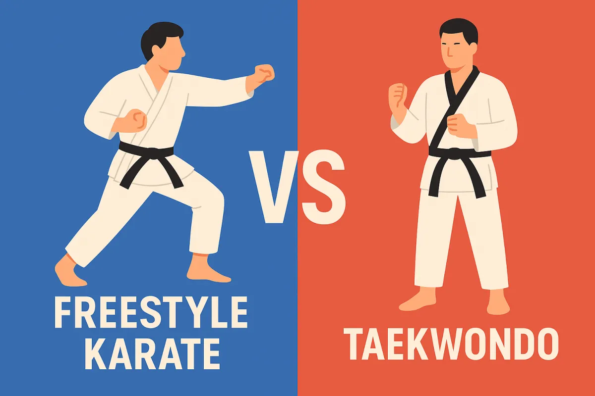 Freestyle Karate vs Taekwondo Best martial art for beginners Karate or Taekwondo for self-defence Martial arts classes in Stockport