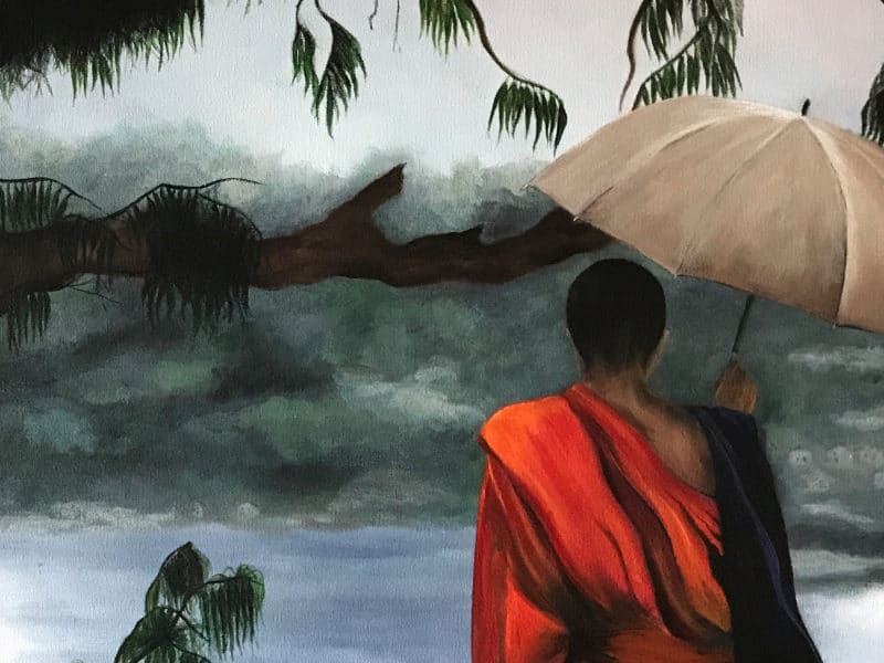 Master in Your Universe, not the false reality you create painting by Laura Basha