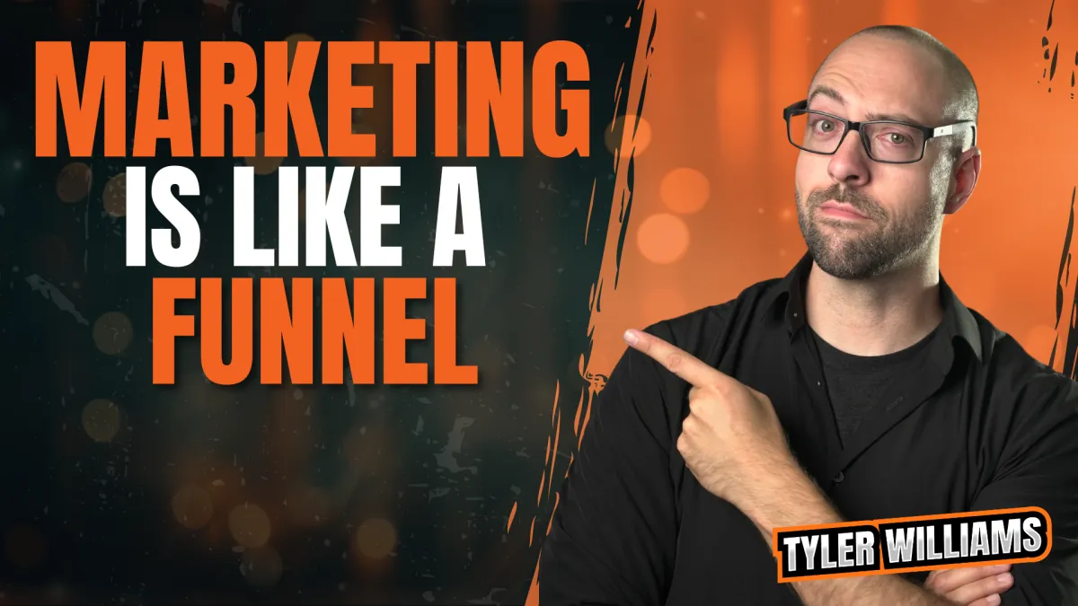 Marketing funnel thumbnail for video