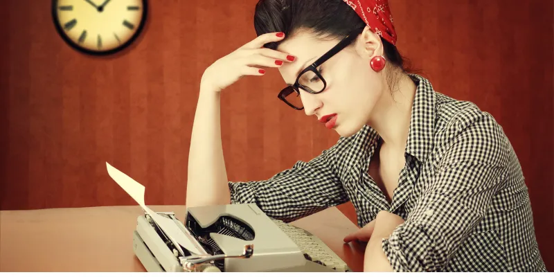 Author with writers block