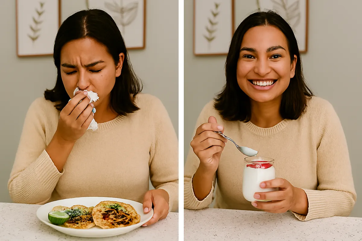taco triste yogurt feliz