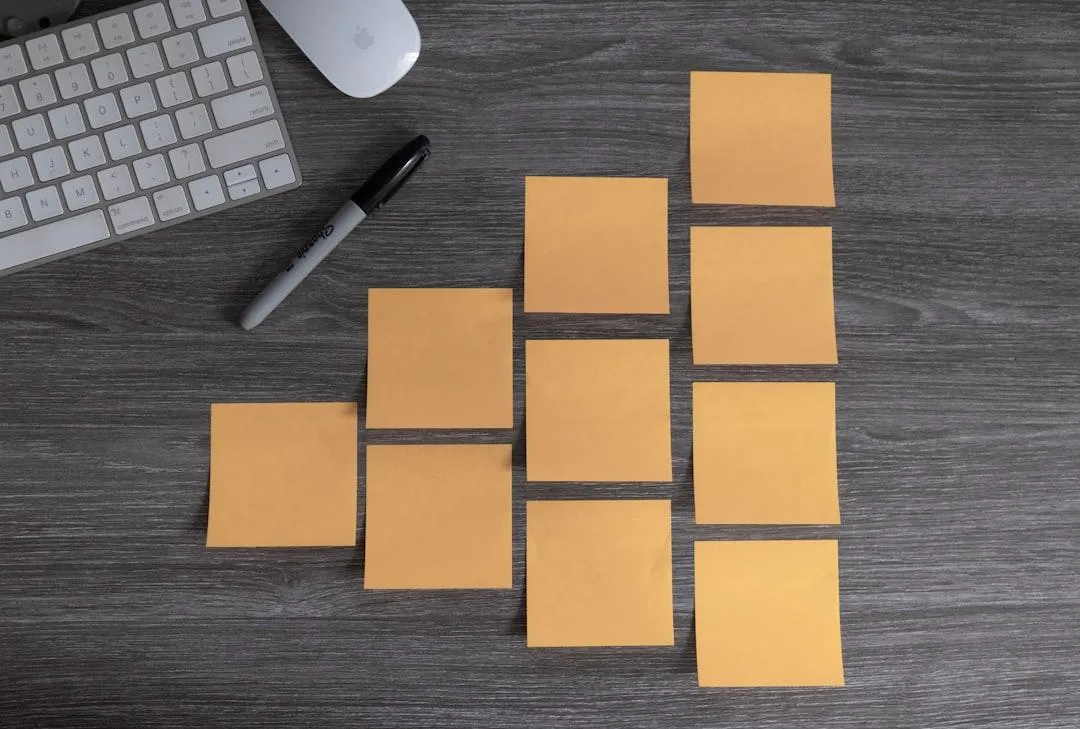 picture with a bunch of post its.