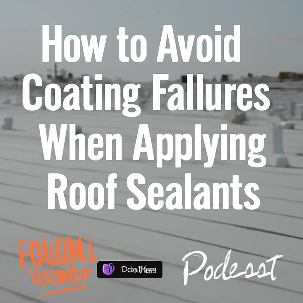 How to Avoid Coating Failures When Applying Roof Sealants