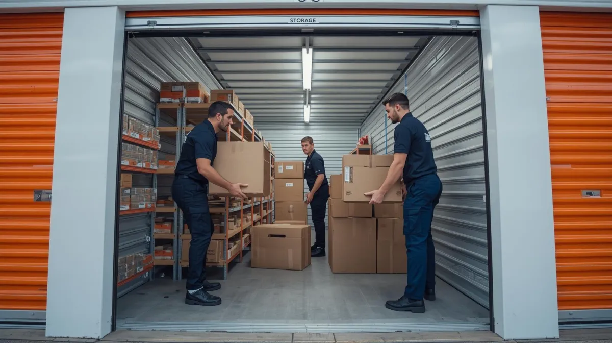 Storage units and moving boxes in Burlington County NJ facility