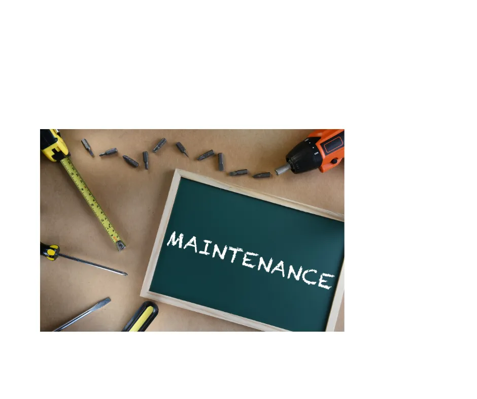 Sign with the word maintenance  