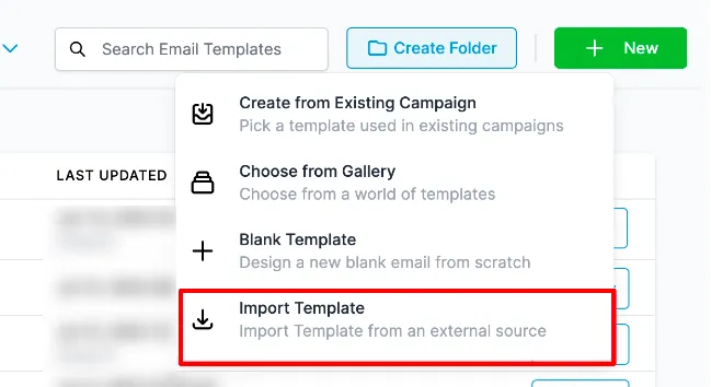 Cách nhập Mẫu Email từ ActiveCampaign
