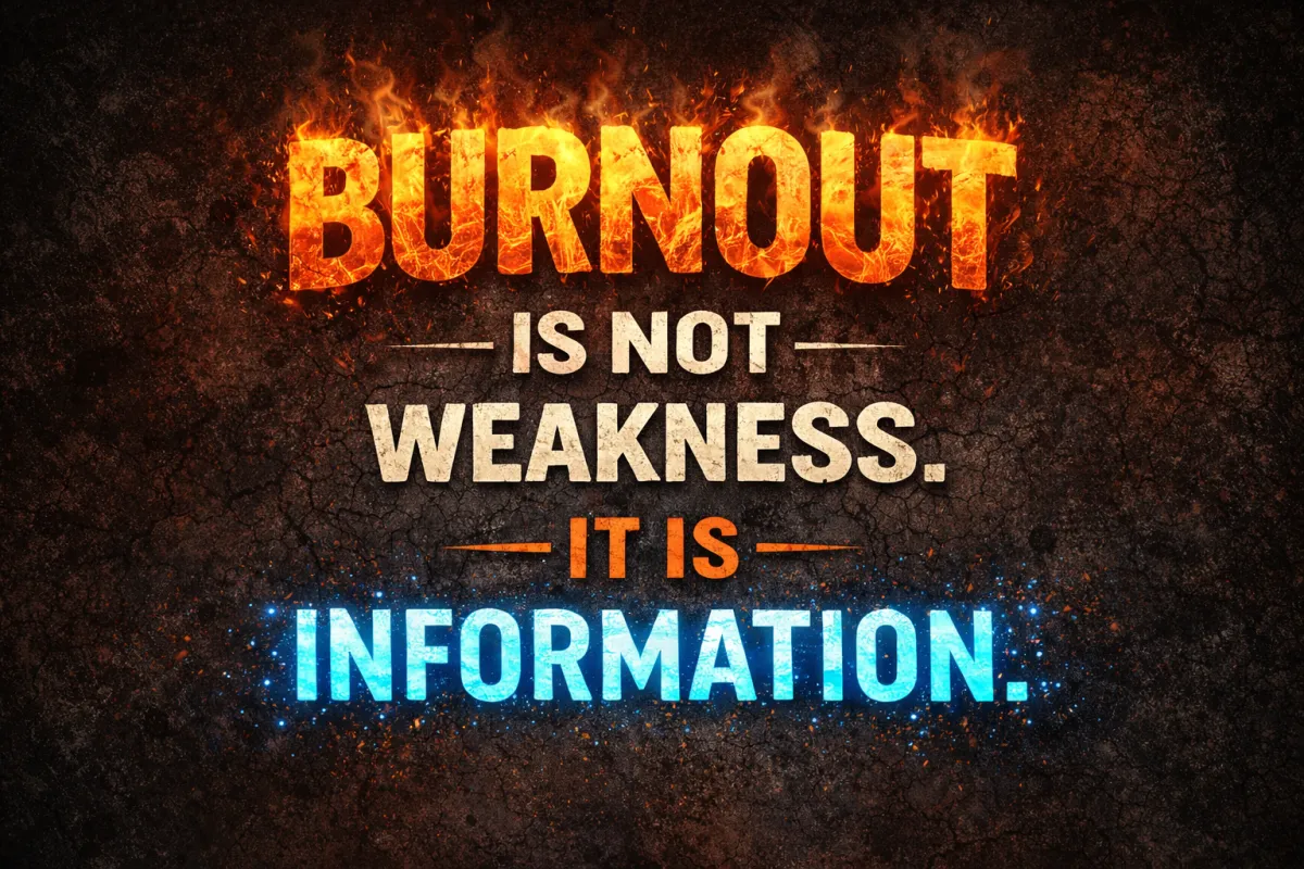 Burnout is Not Weakness. It is Information.