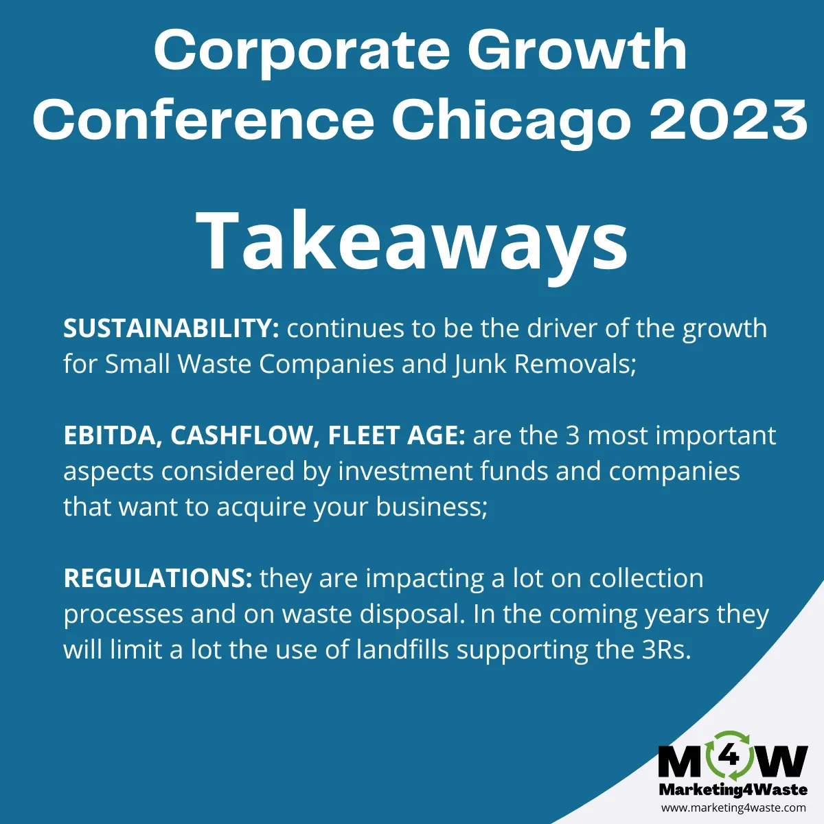 The Corporate Growth Conference 2023 Takeaways.
