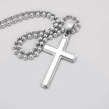 Stainless Cross Necklace – Ball Chain