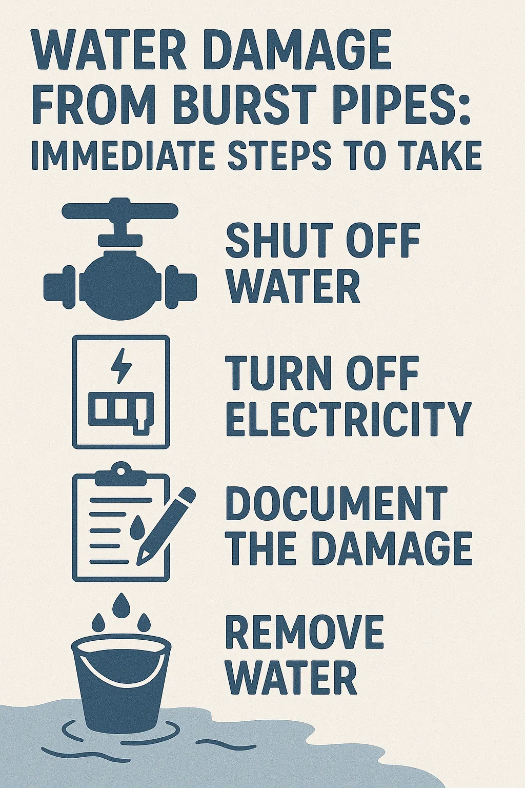 Water Damage from Burst Pipes: Immediate Steps to Take
