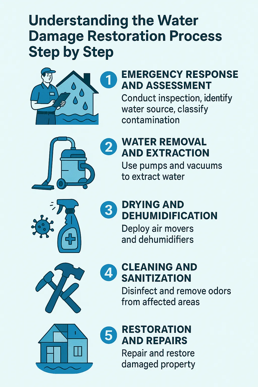 Understanding the Water Damage Restoration Process Step by Step