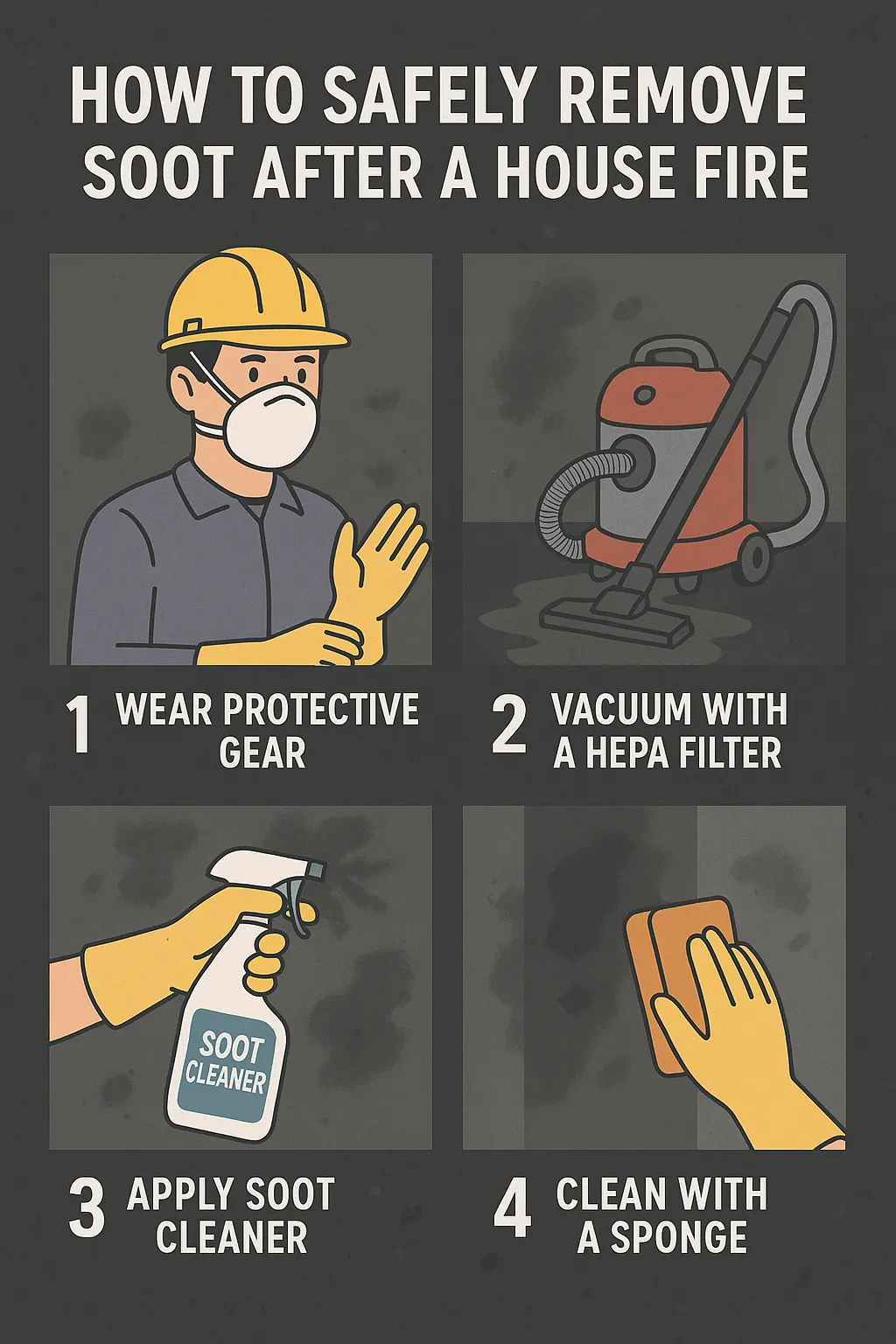 How to Safely Remove Soot After a House Fire 