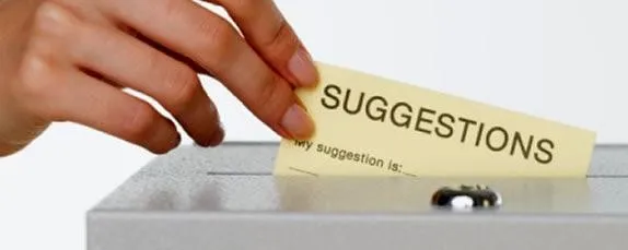 putting suggestion in a box