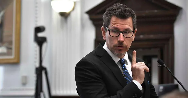 A prosecutor in a court room during the Kyle rittenhouse case