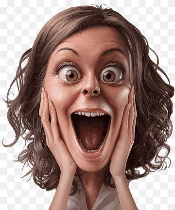 A woman looking shocked and surprised