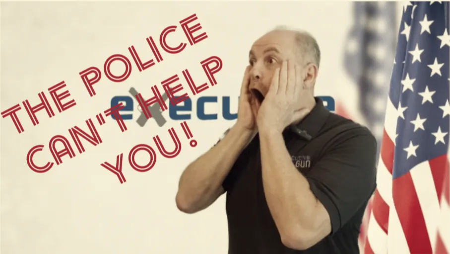 nra certified instructor looking shocked at the phrase The Police Cant Help You