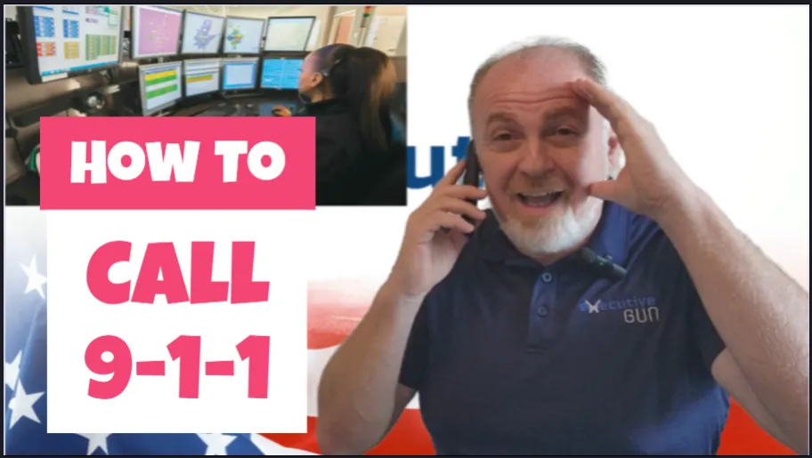certified instructor joe yagar making a call to 911 and the 911 dispatch is taking the call