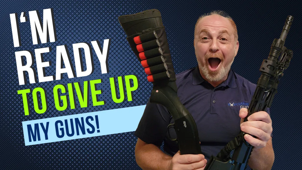 certified instructor joe yagar handing over his guns