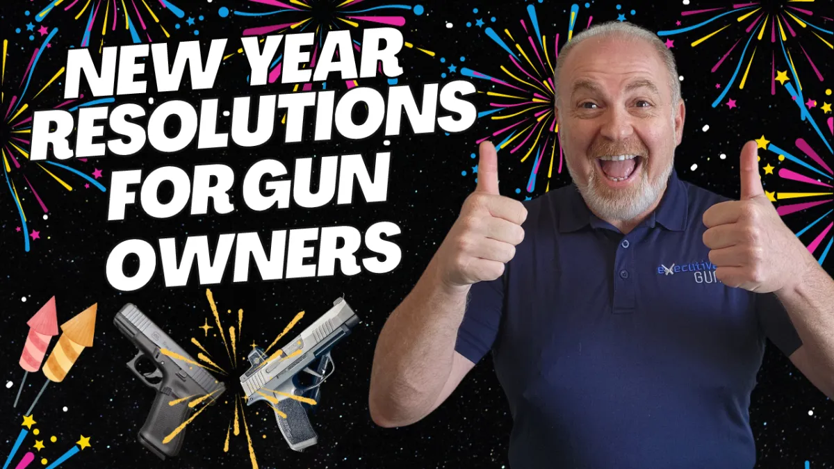 nra certified instructor joe yagar holding two thumbs up and smiling next to glock 19 and sig p365 macro