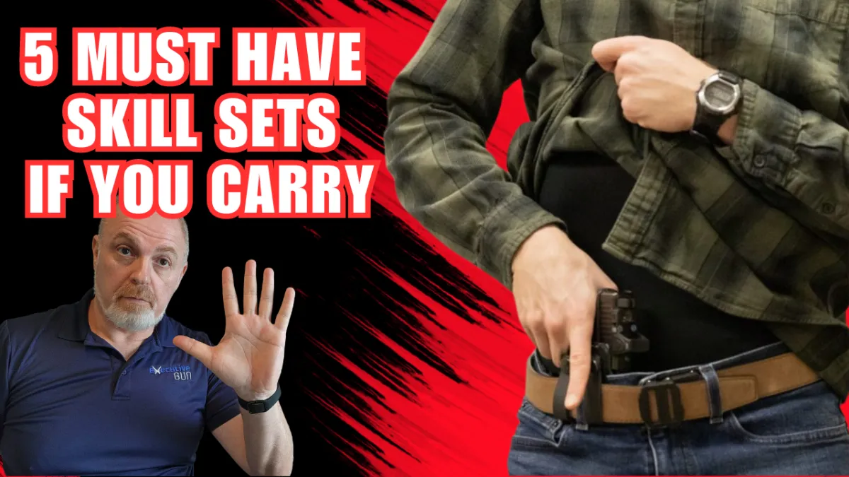 concealed carrier presenting pistol from a holster