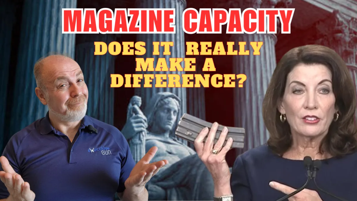 NY governor cathy hochul holding AR15 magazine