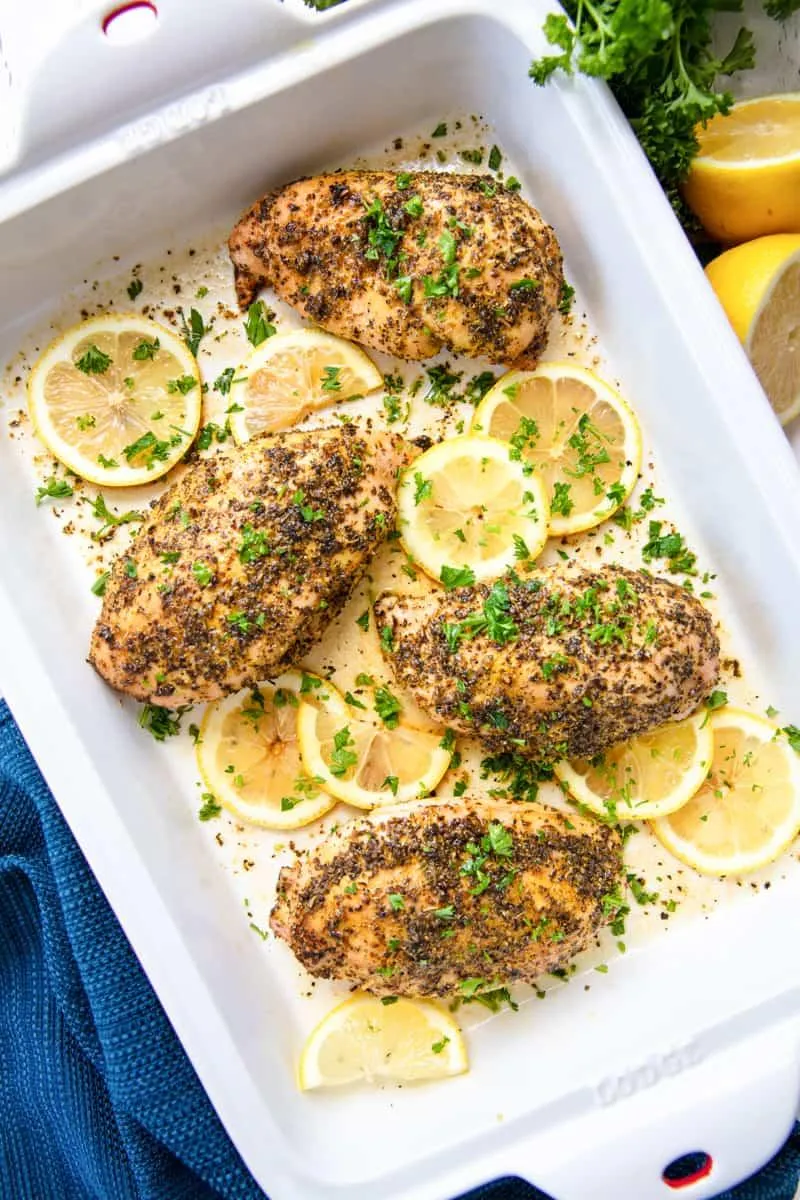 Oven-Fried Lemon Pepper Chicken Breasts