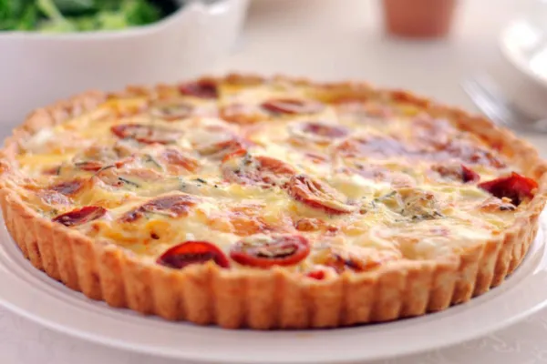 Tomato Avocado Quiche