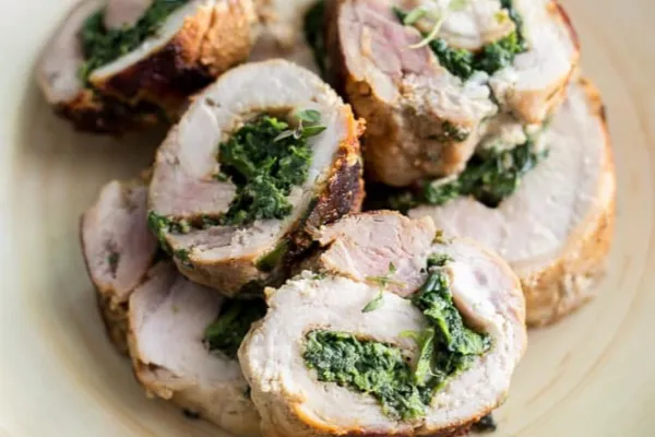 Spinach-Stuffed Pork Loin