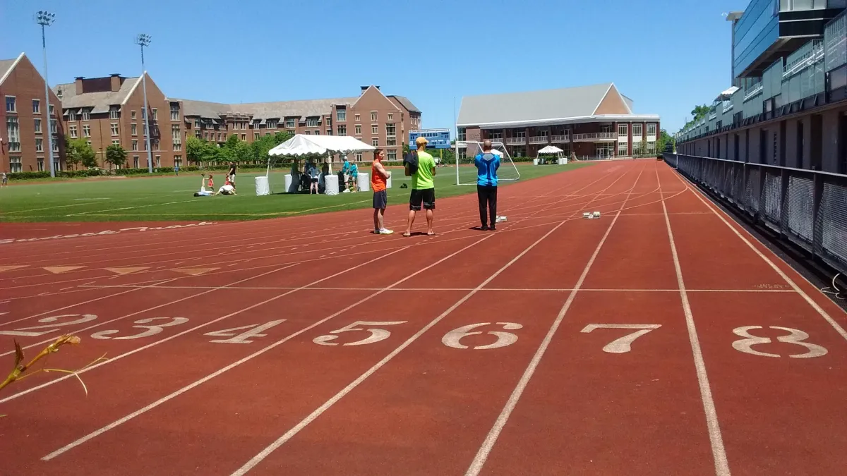 An empty track